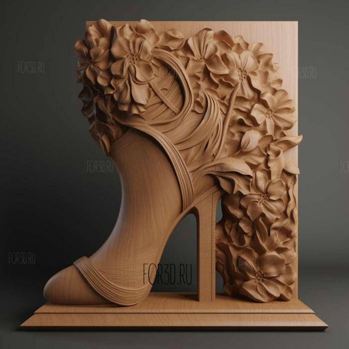 Heels series 1 stl model for CNC